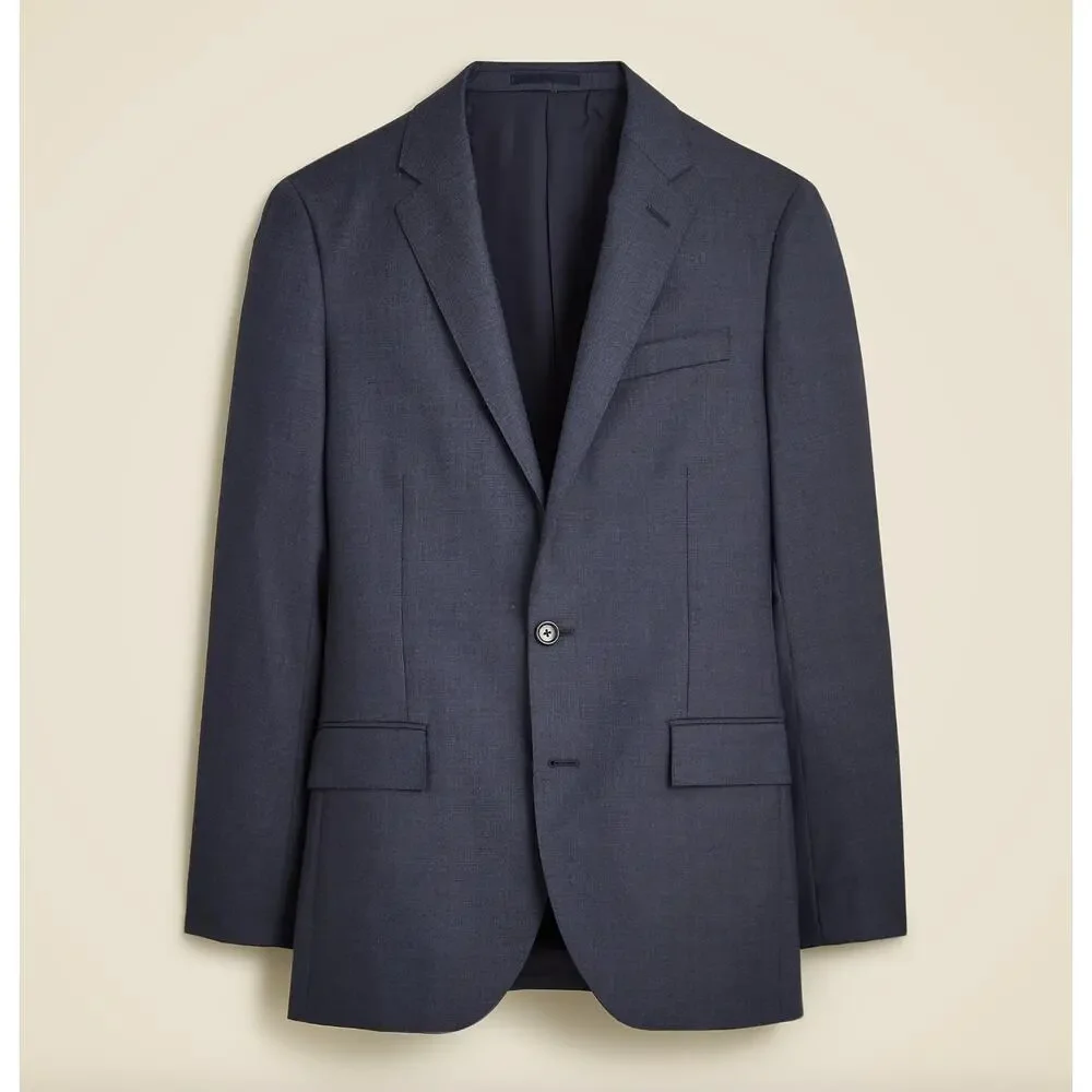 J.Crew Ludlow Slim Fit Suit Jacket Italian Loro Piana Wool Deep Pacific 39R NWT